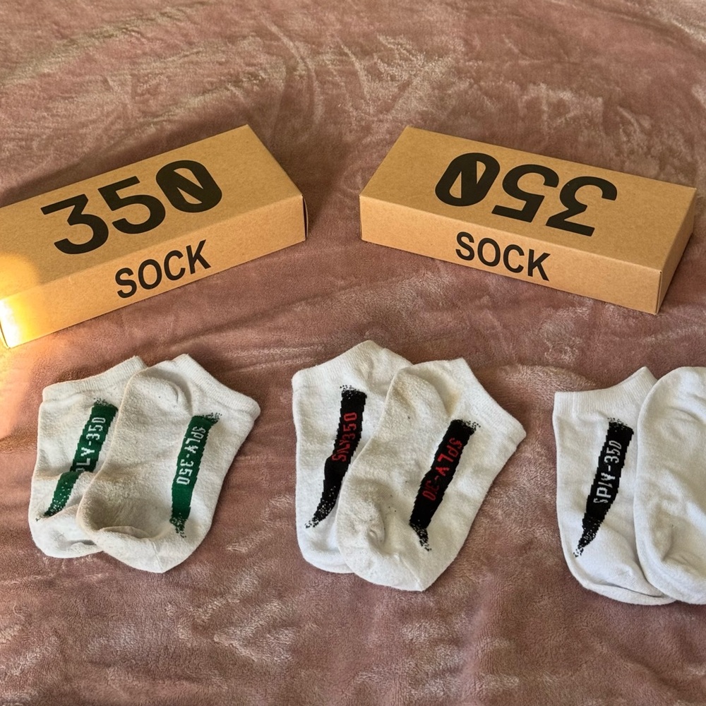 Yeezy 350 Ankle Cut Socks Set of 3 w/ Original Box